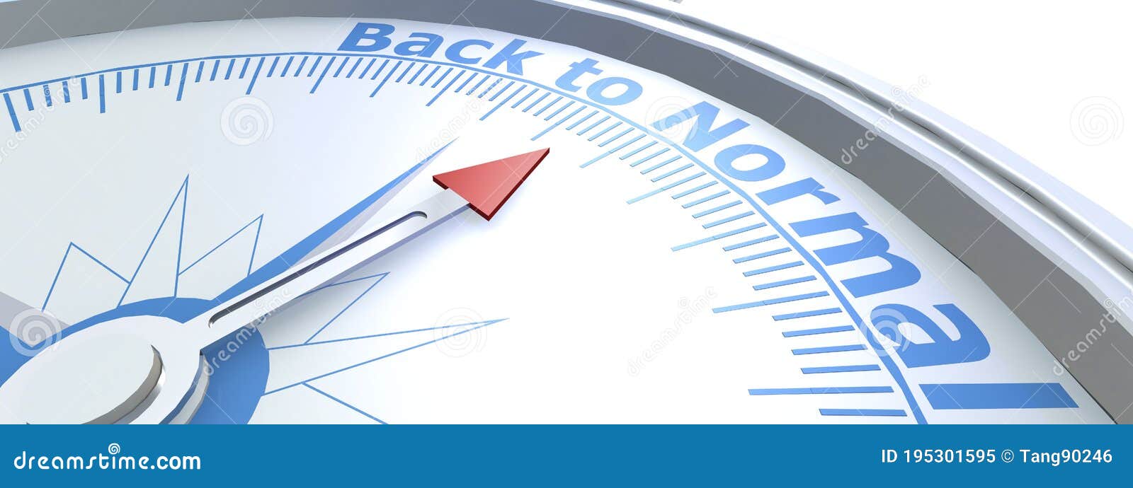 Compass with Needle Pointing To Word Back To Normal Stock Illustration Illustration of