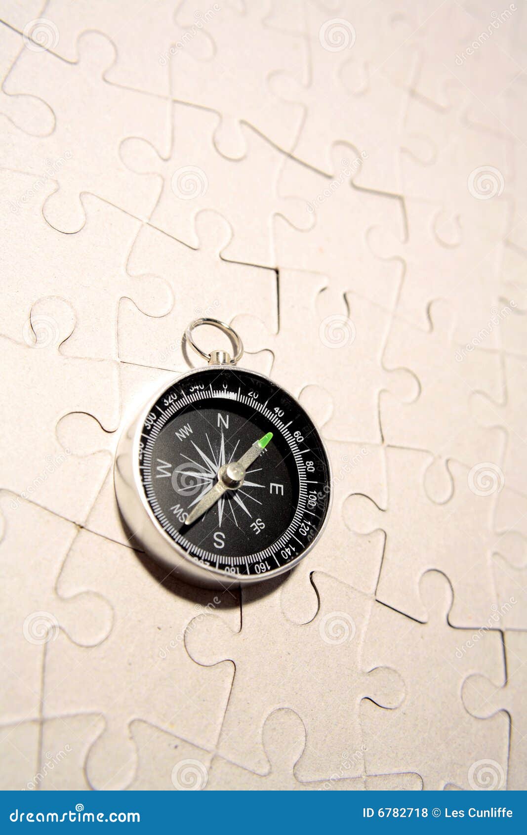Compass on puzzle stock photo. Image of compass, direction 6782718