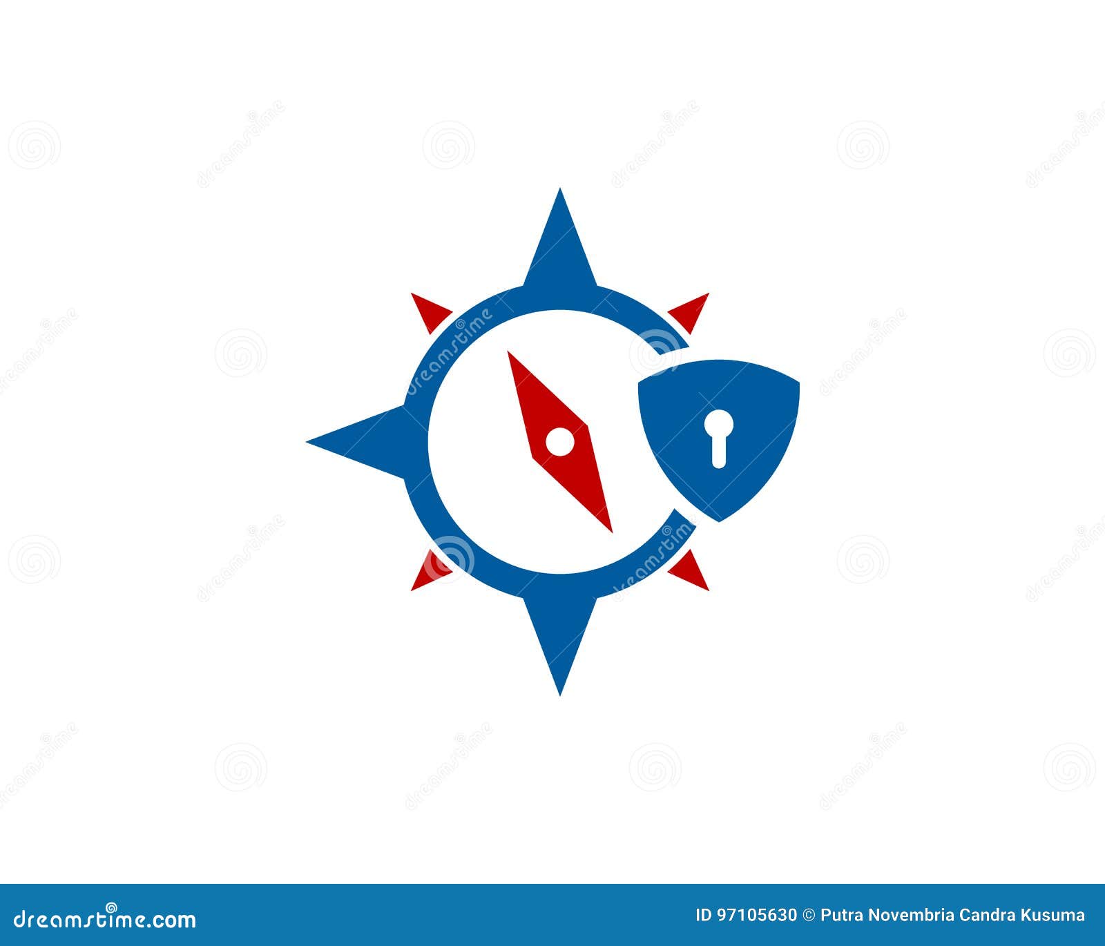 Compass Security Icon Logo Design Element Stock Vector Illustration
