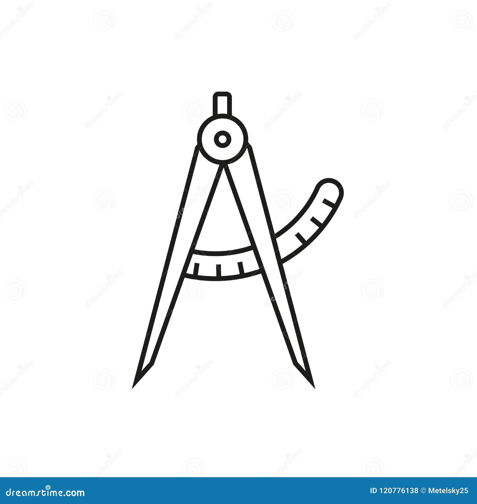 Premium Vector  Drawing compass icon on a grey background. technical  drawing tool.