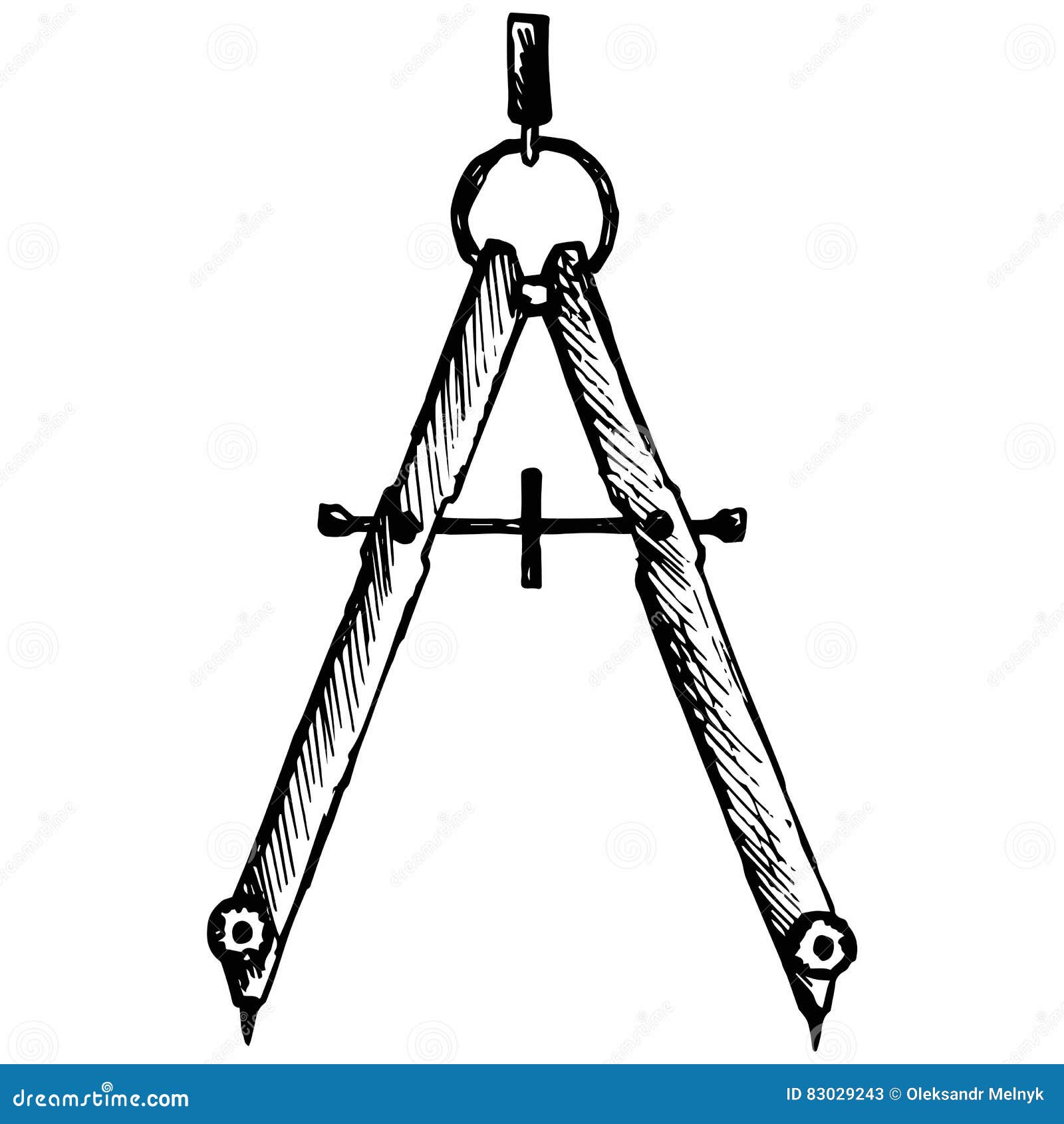 Compass. Tools for drawing stock vector. Illustration of mathematics