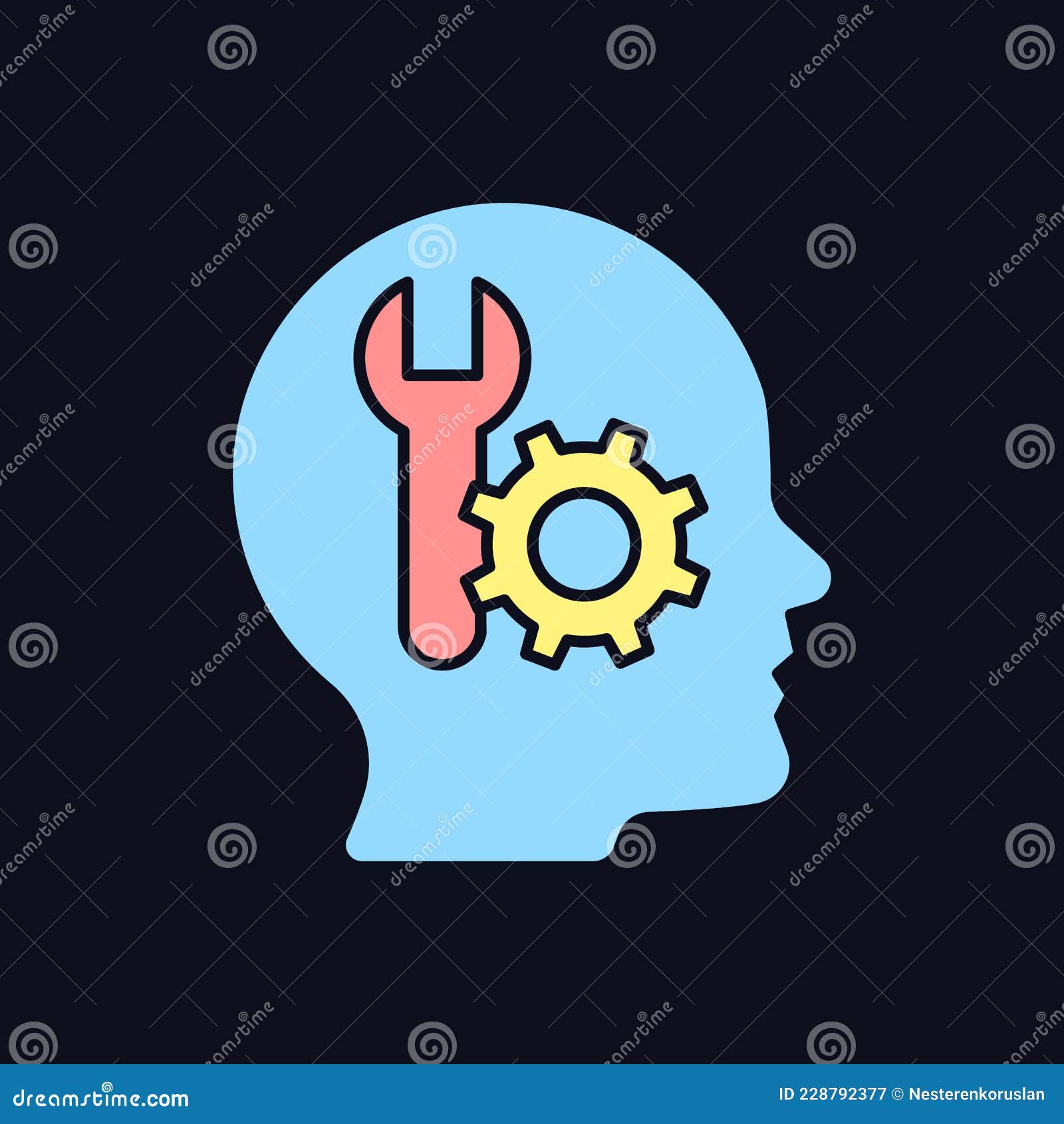 competence motivation rgb color icon for dark theme