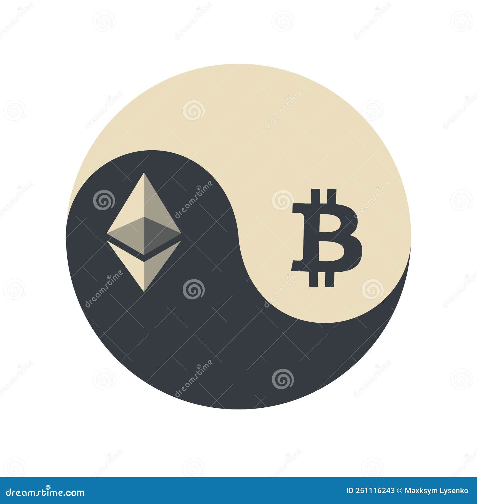 Competencia Entre Criptomonedas. Balance De Bitcoin Ilustración del Vector  - Ilustración de plano, fondo: 251116243
