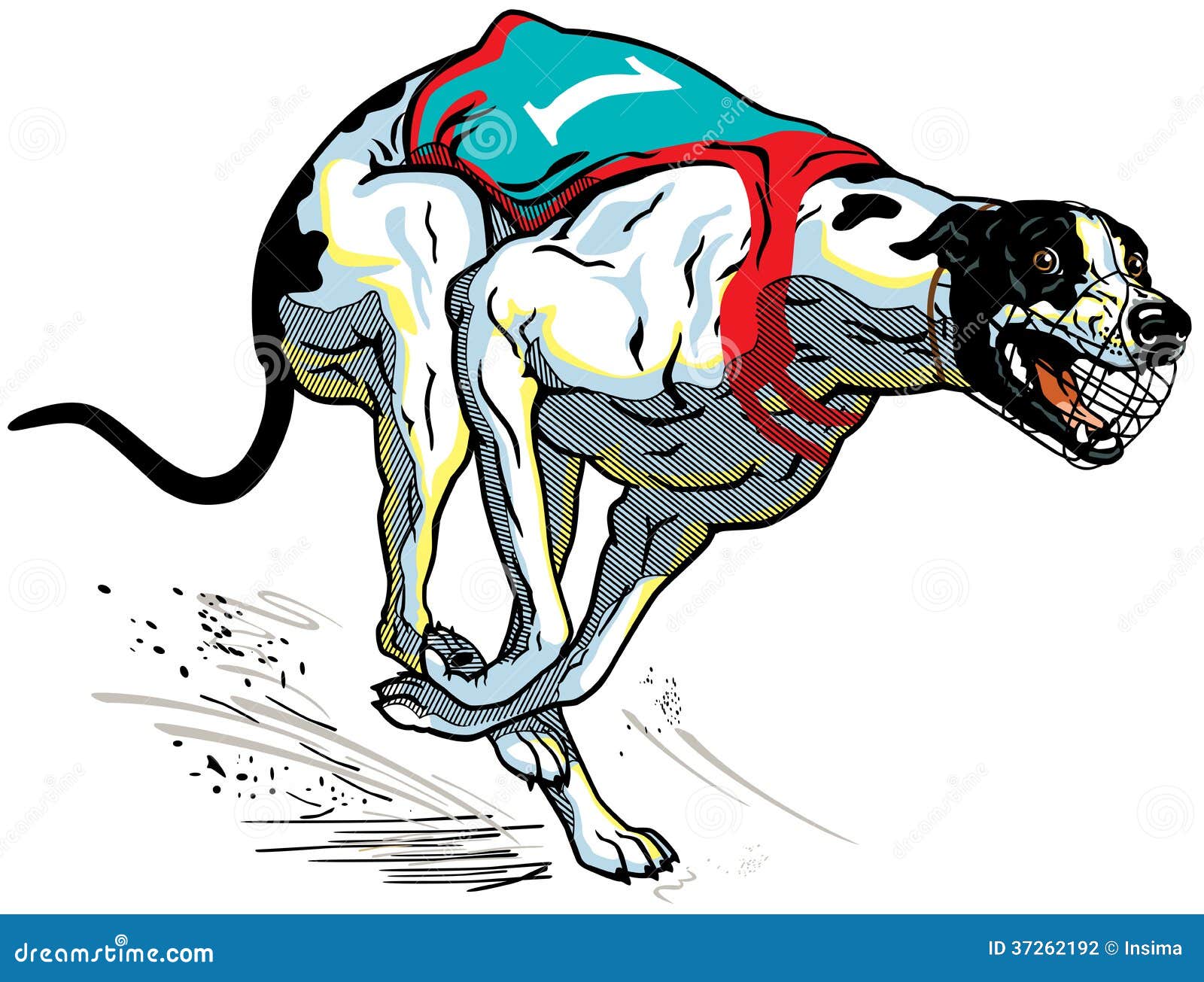 Galgo inglês de corrida ilustração do vetor. Ilustração de canino - 37262192, image size:1600x1305