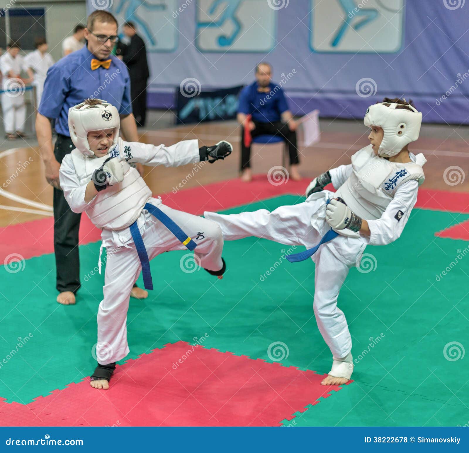 Competition on Kyokushinkai Karate. Editorial Stock Photo Image of
