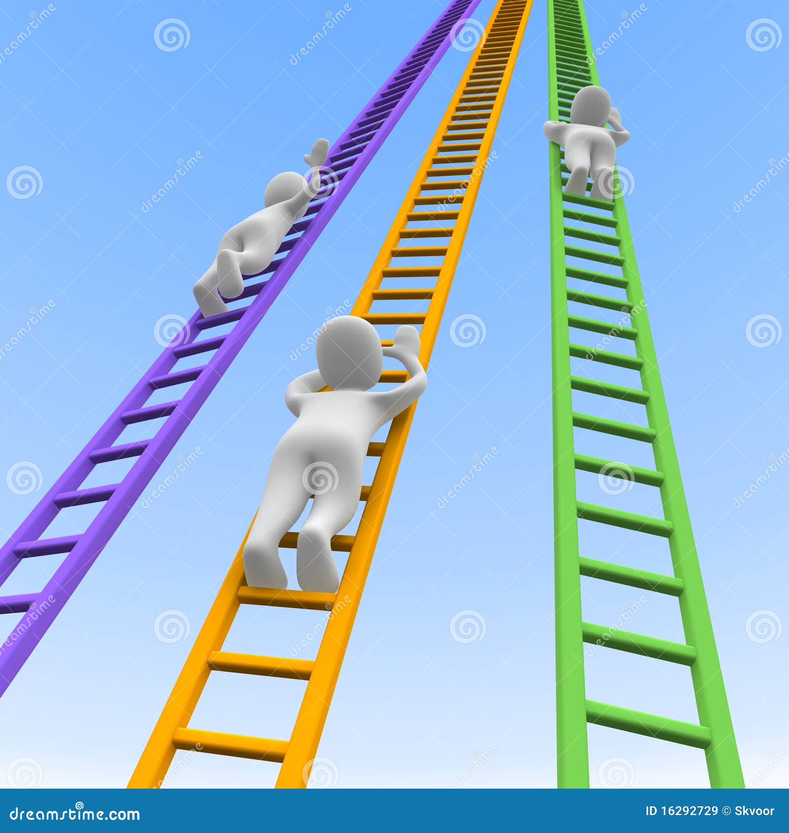 Competition and ladders stock illustration. Illustration of compete 16292729