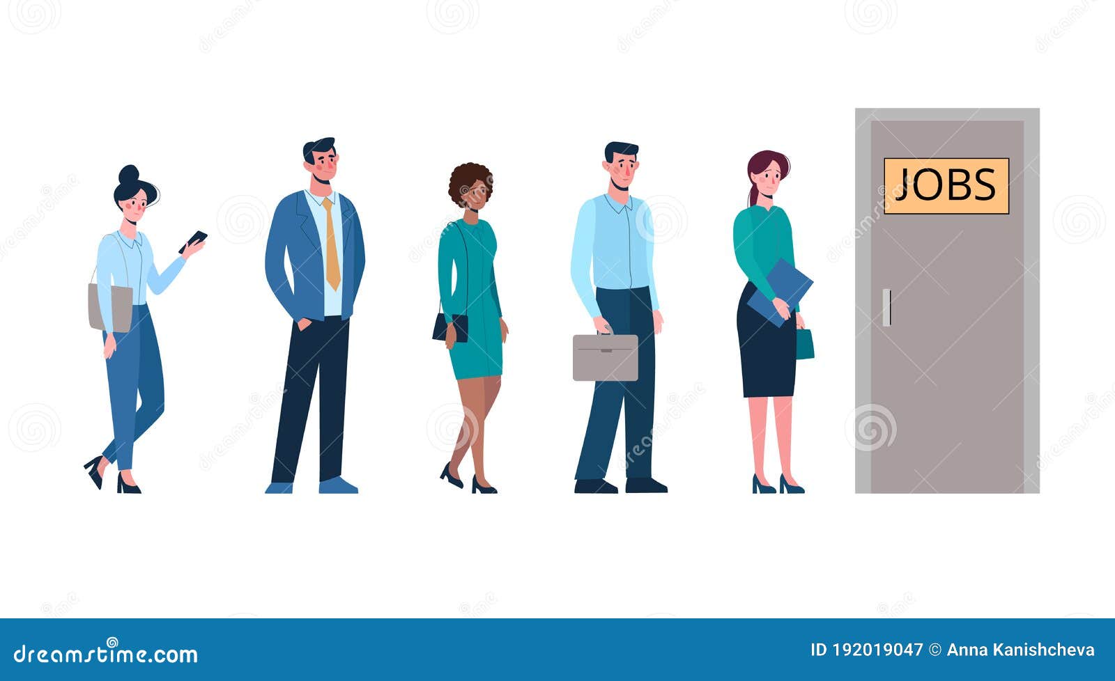 Competition of People for Jobs, Queue for an Interview. Unemployment,  Crisis. Business People Want To Get a Job Stock Vector - Illustration of  employment, crowd: 192019047