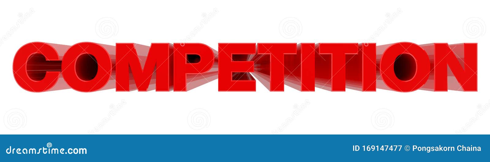 COMPETITION Word on White Background 3d Rendering Stock Illustration