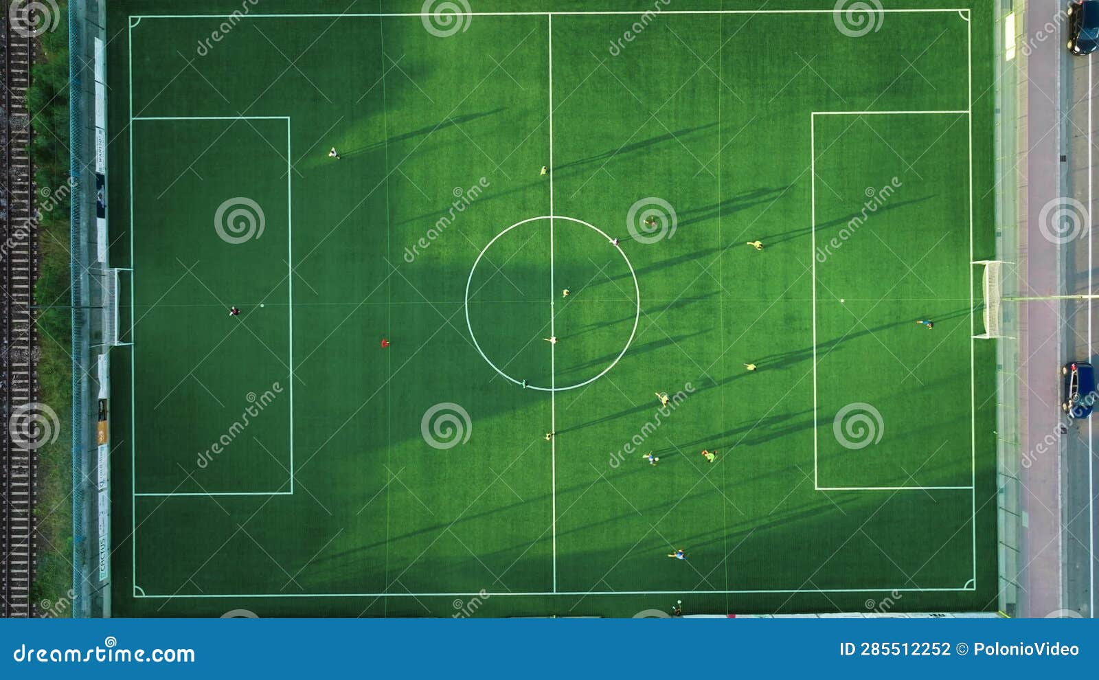 Competitive Match in a Soccer Field Stock Footage Video of