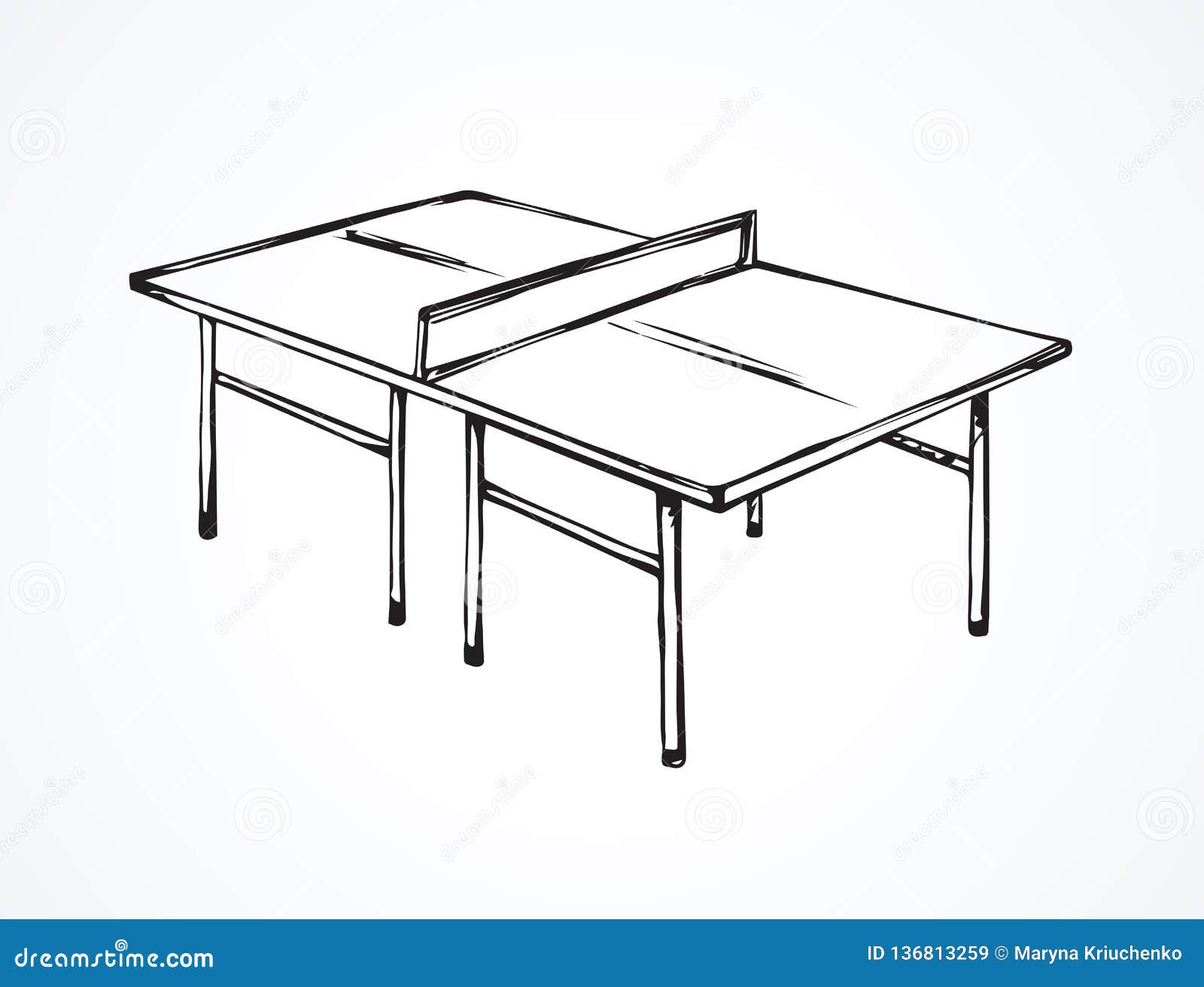Tennis Table. Vector Drawing Stock Vector - Illustration of cartoon ...