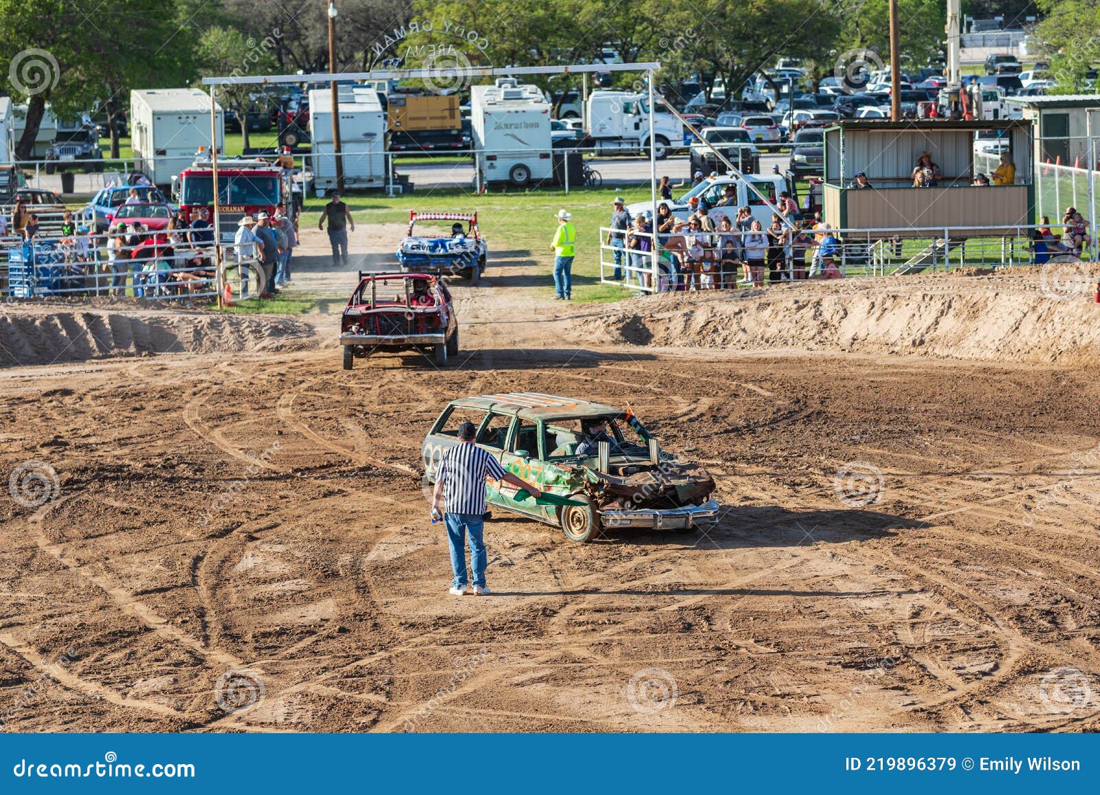 Competitors in the Demolition Derby in Texas Editorial Stock
