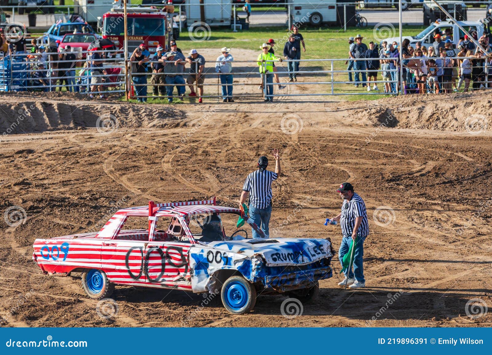 Competitors in the Demolition Derby in Texas Editorial Photo