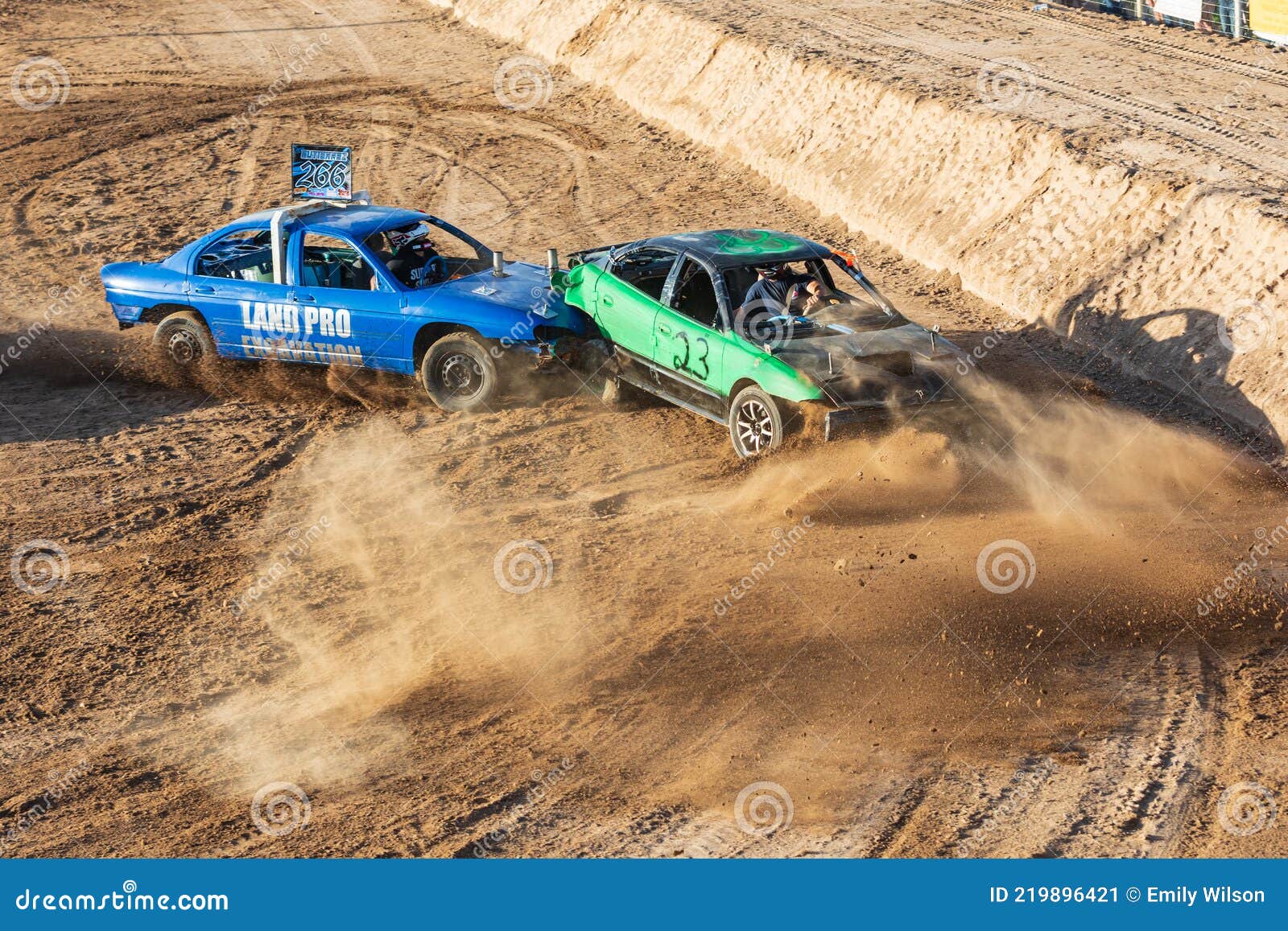 Competitors in the Demolition Derby in Texas Editorial Photo