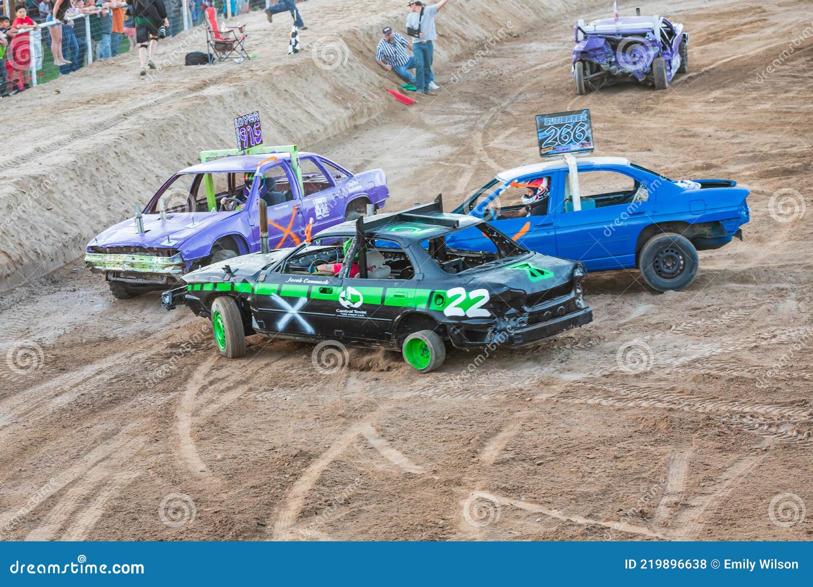 Competitors in the Demolition Derby in Texas Editorial Stock