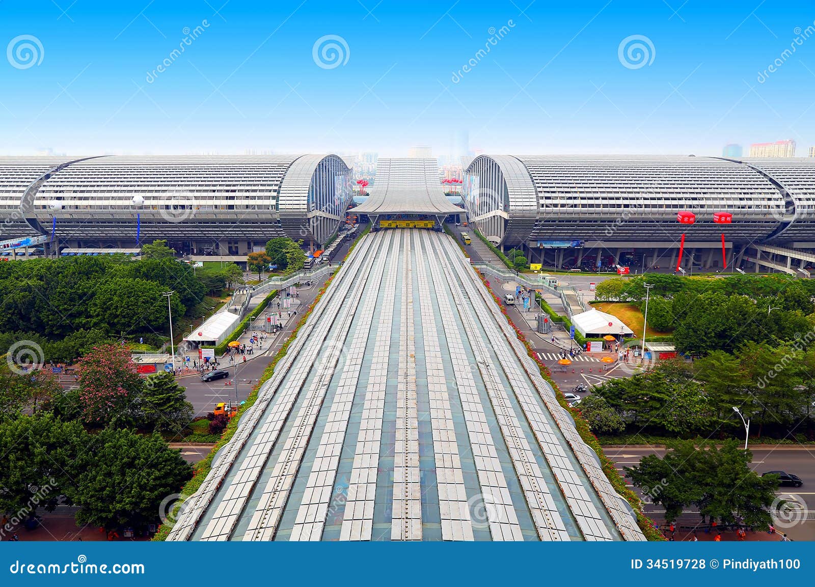 Complejo De Pazhou, Guangzhou, China Foto de archivo editorial - Imagen