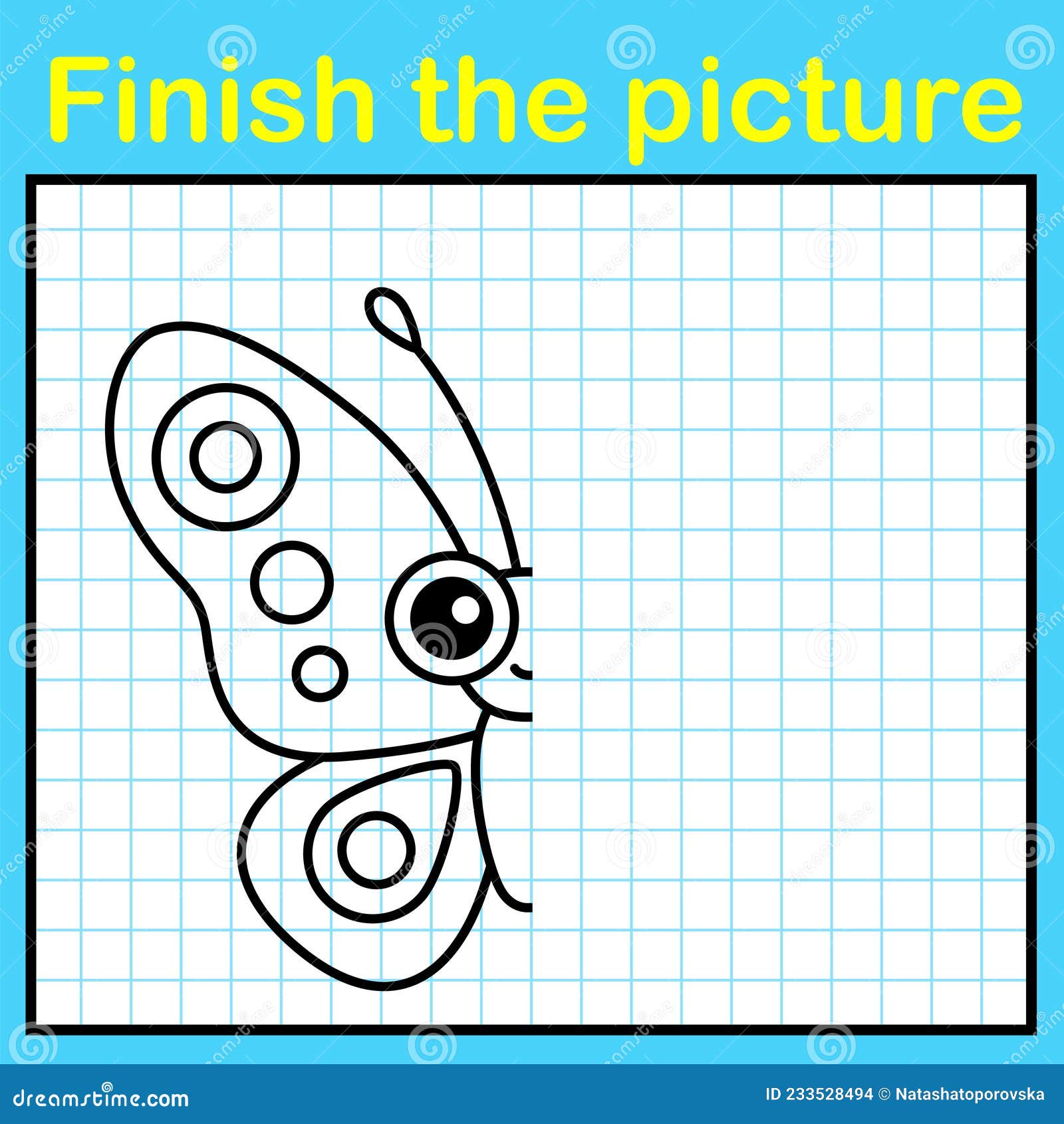 Complement the Butterfly with a Symmetrical Picture and Paint it. a