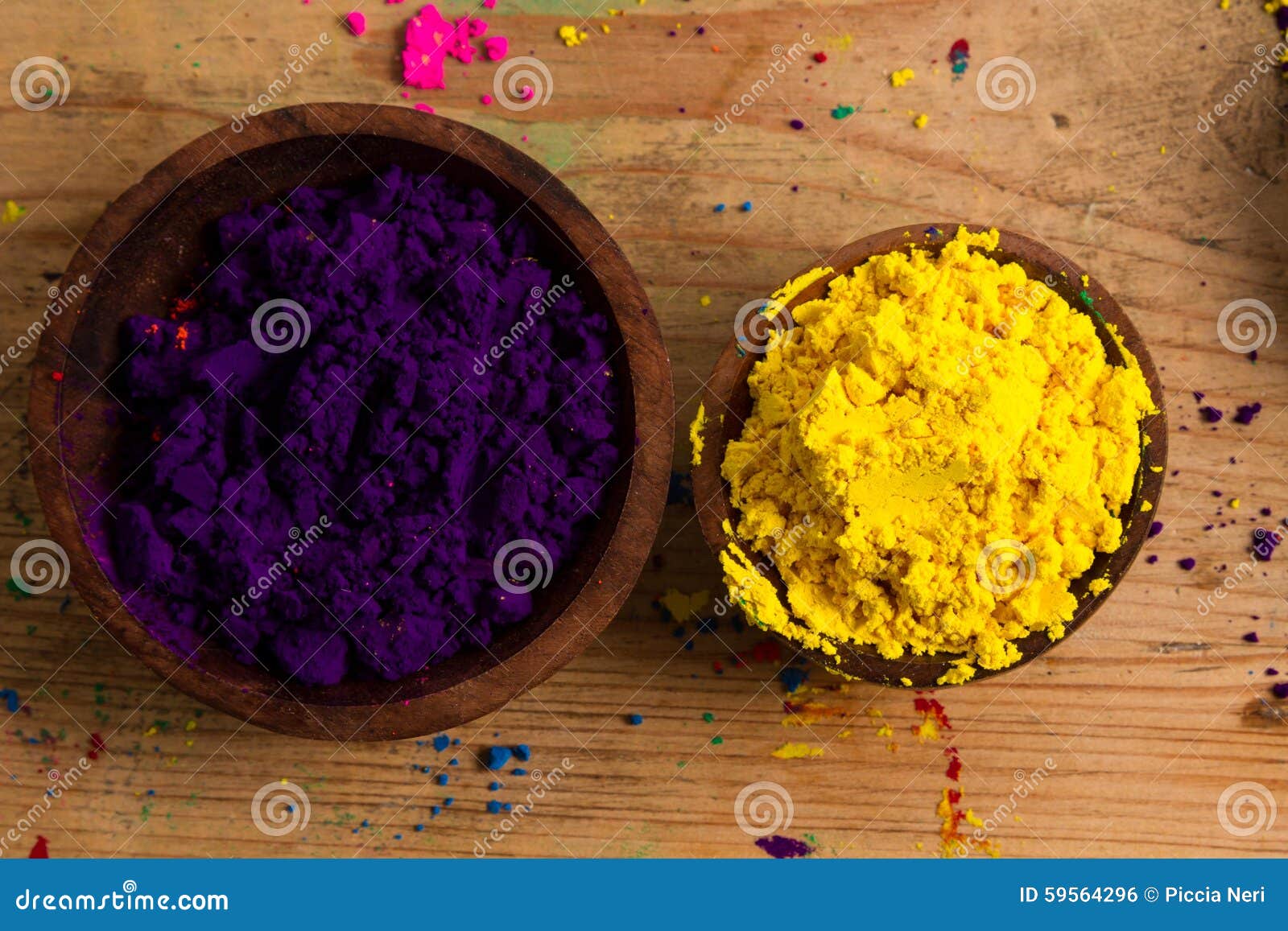 complementary colours: purple and yellow