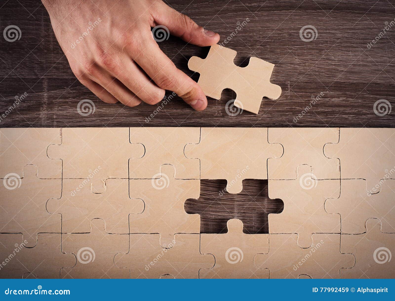 Complete a puzzle stock image. Image of integrate, businessman - 77992459