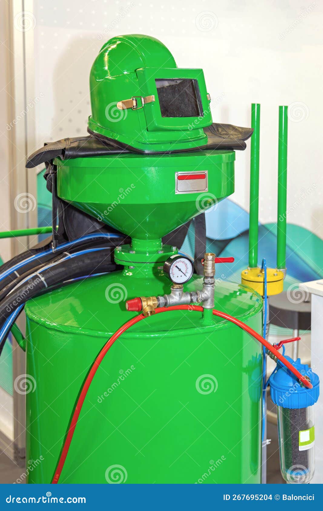 Complete Sandblasting Equipment Stock Photo Image of safety, blasting