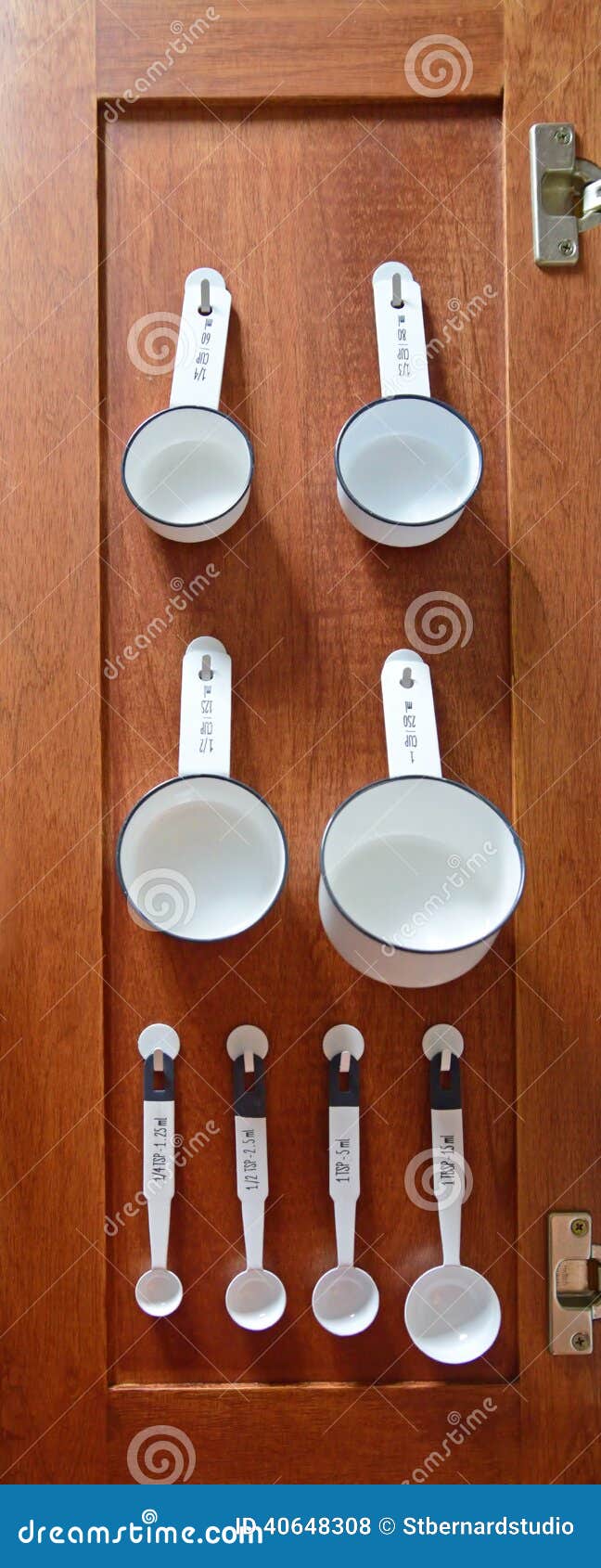Complete Set of Measuring Cups and Spoon Stock Photo Image of cups