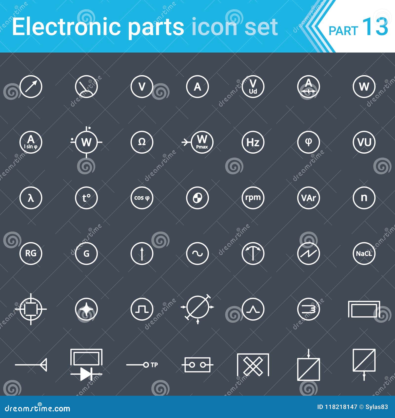 Electric And Electronic Icons  Electric Diagram Symbols