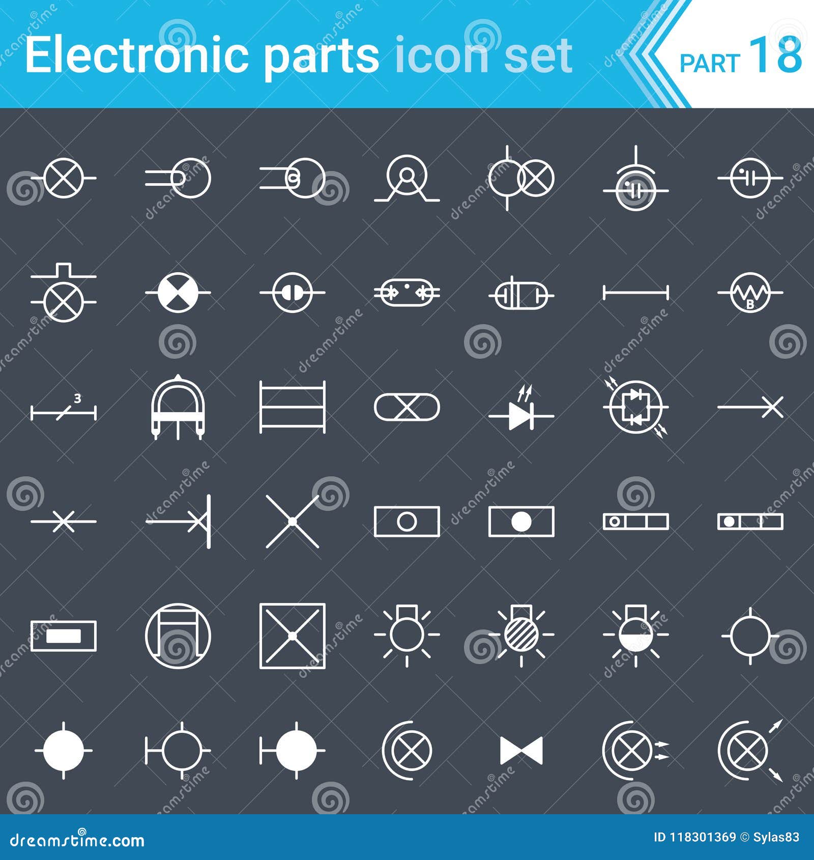 Electric And Electronic Icons  Electric Diagram Symbols