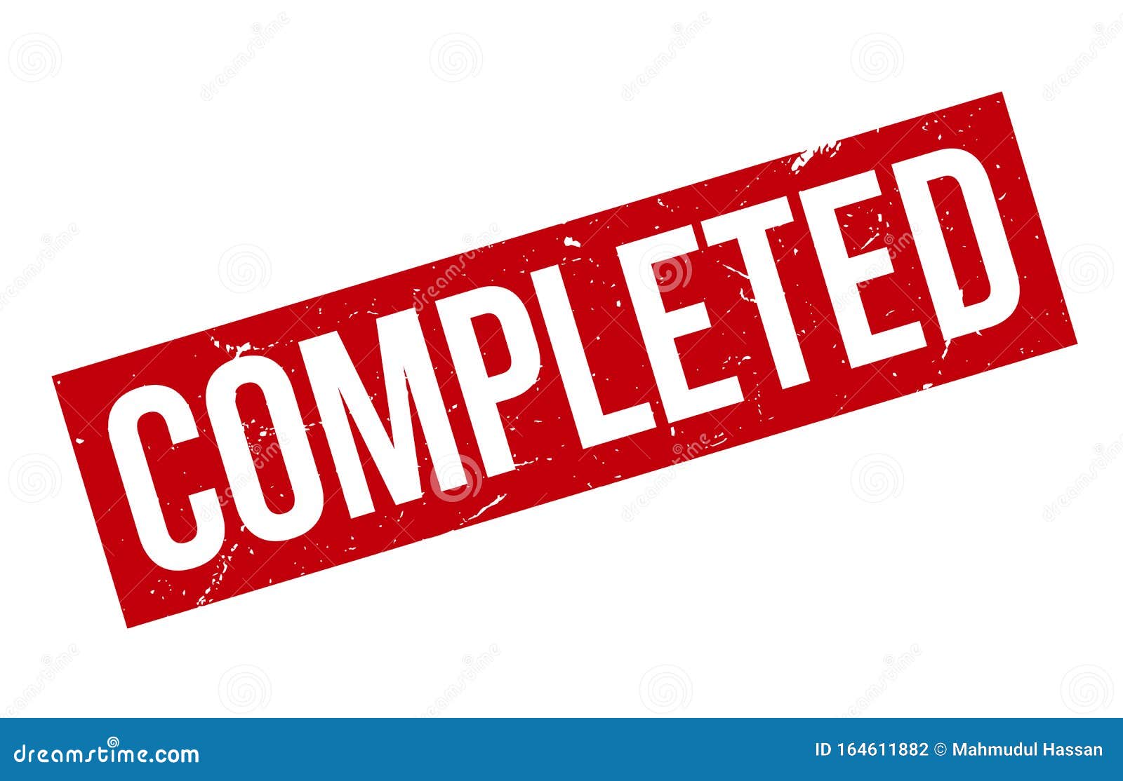 Completed Rubber Stamp. Completed Rubber Grunge Stamp Seal Vector Stock