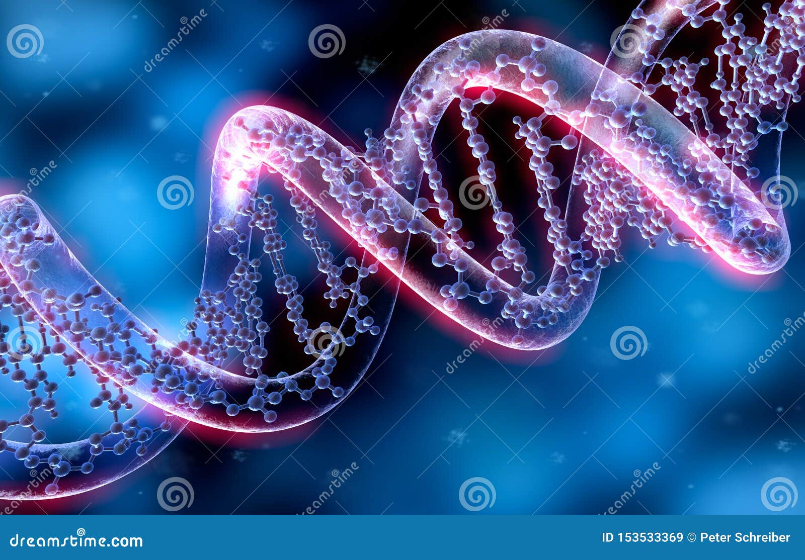 Complex DNA - Medical 3D Illustration Stock Illustration - Illustration