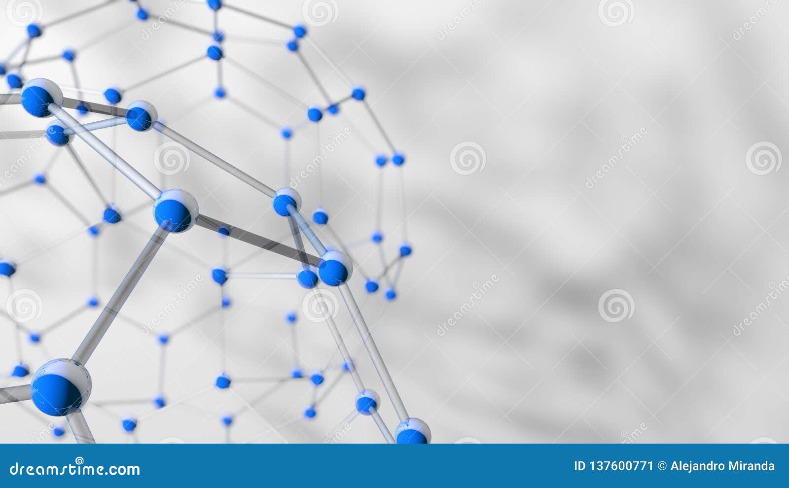 Complex Structure Formed by Tubes and Blue Spheres As Molecules Forming