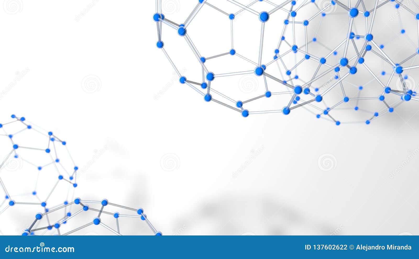 Complex Structure Formed by Tubes and Blue Spheres As Molecules Forming