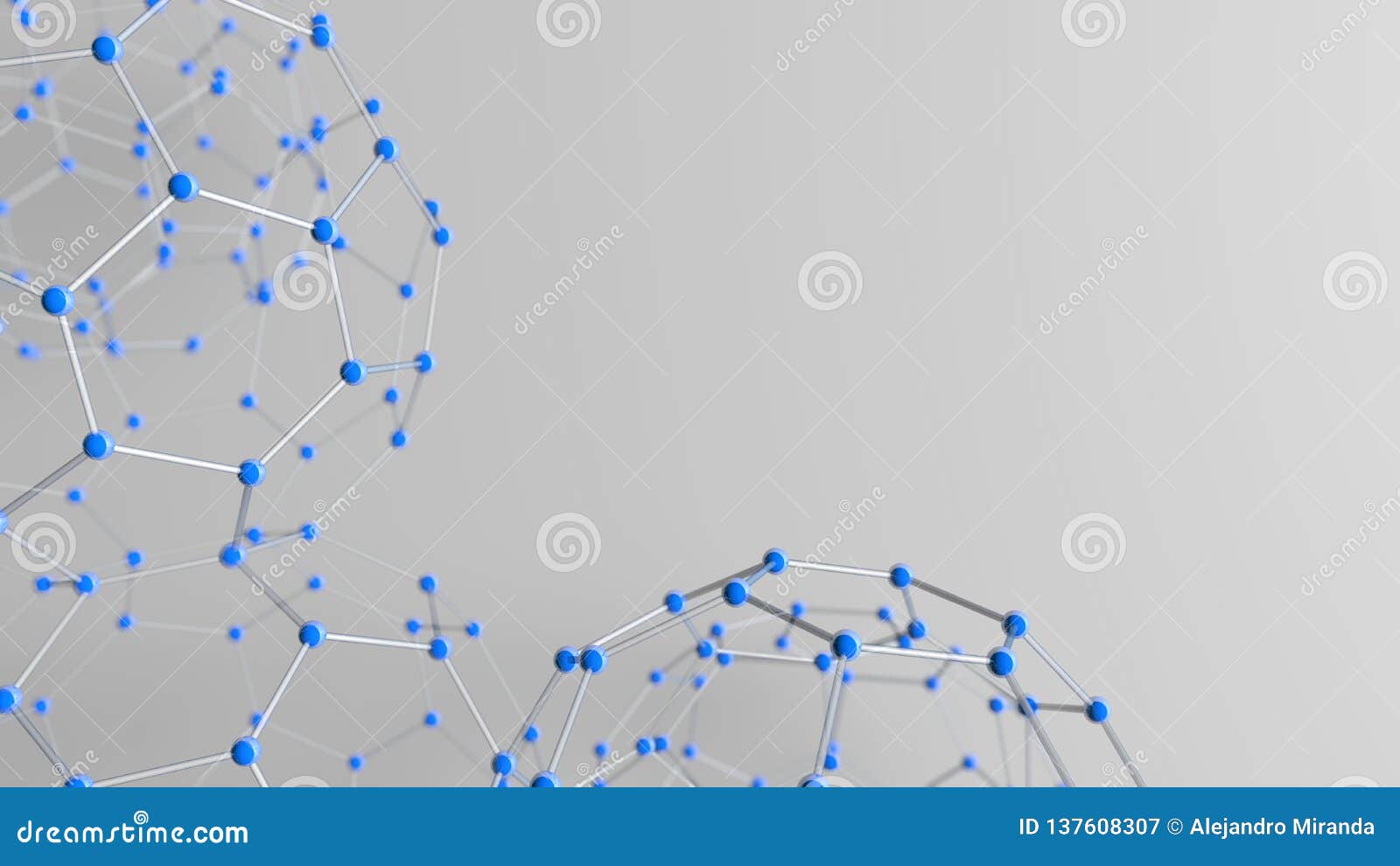 Complex Structure Formed by Tubes and Blue Spheres As Molecules Forming