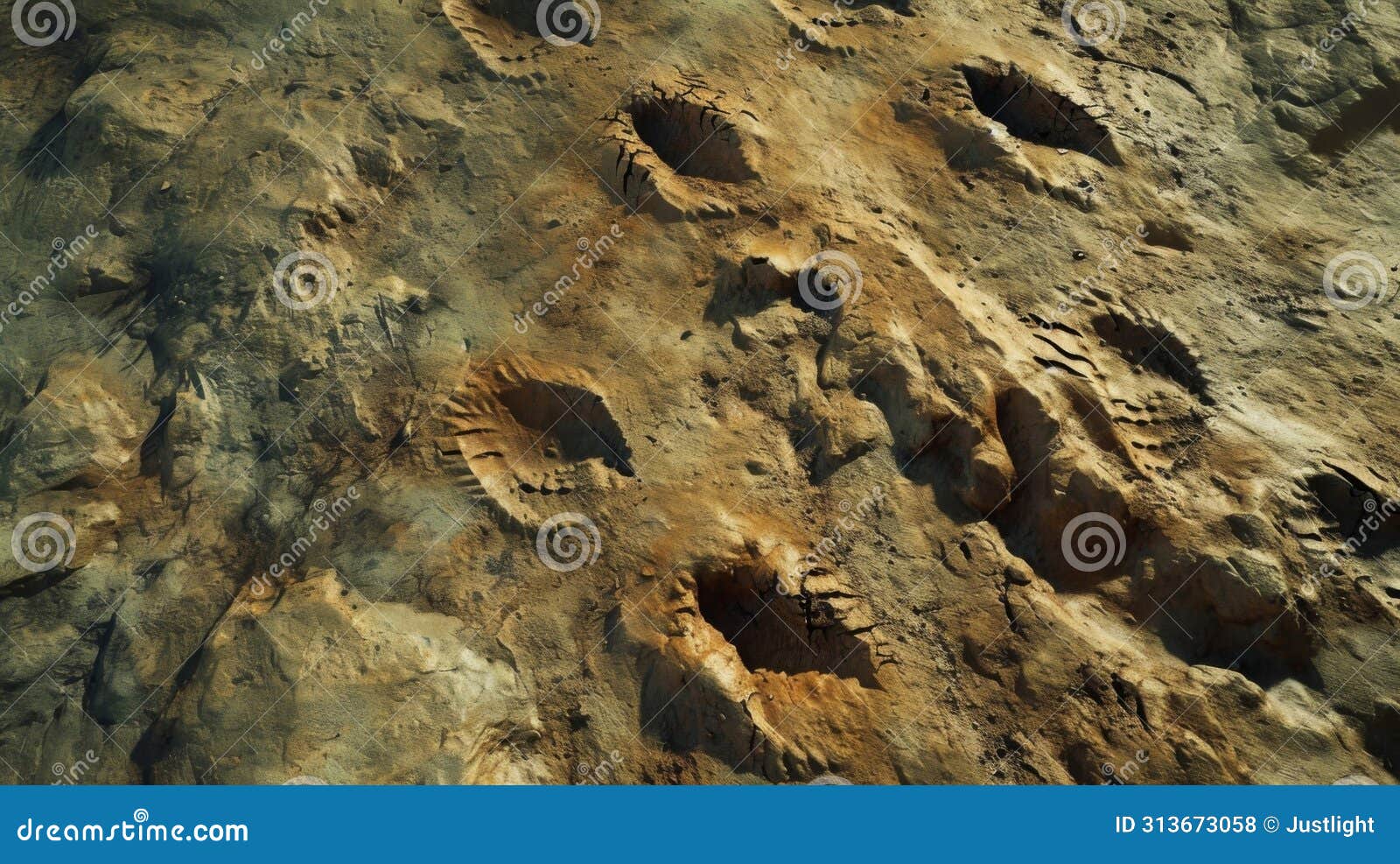 A Complex Trackway Featuring Overlapping Footprints of Different Sizes ...