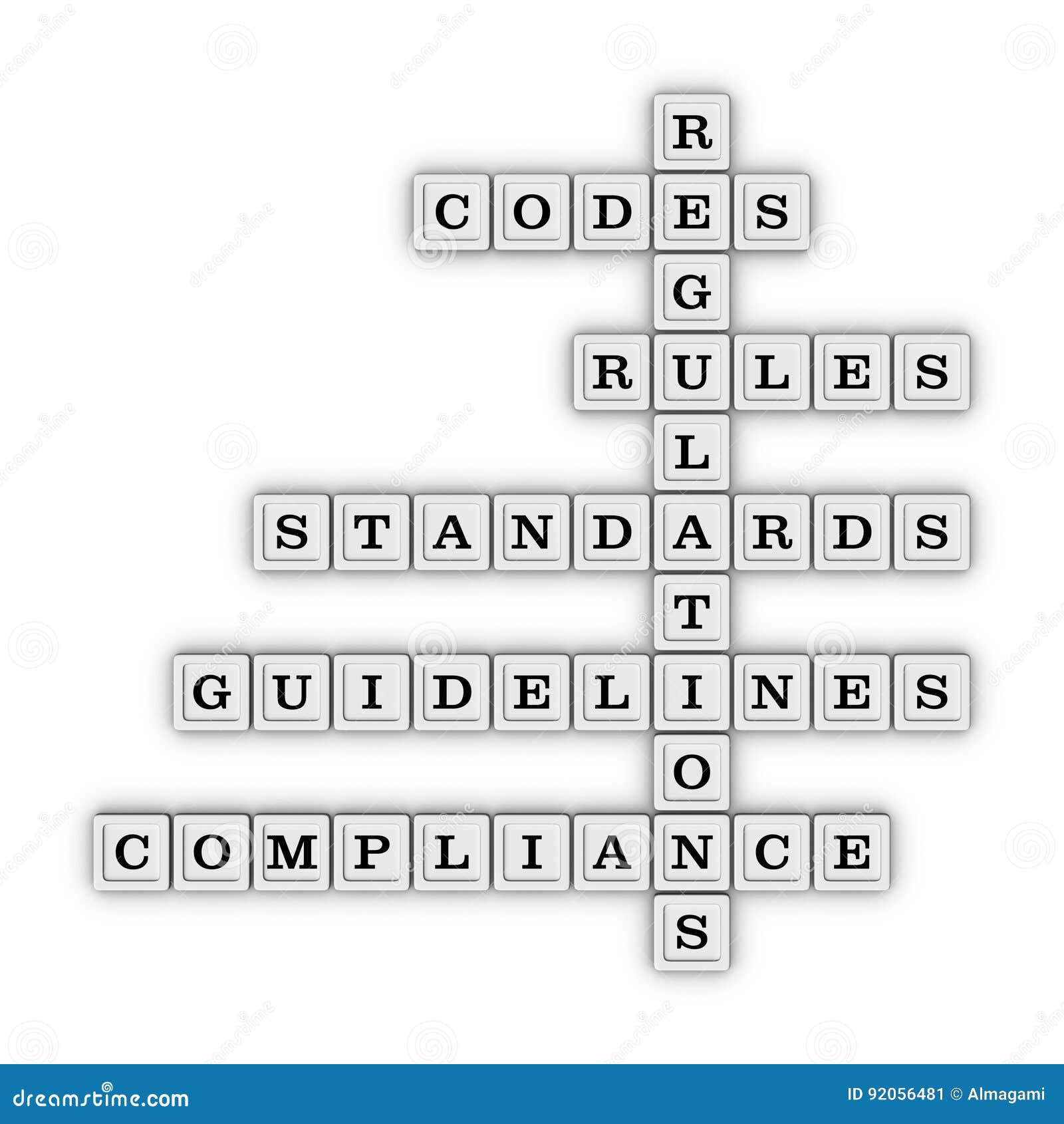 Compliance Crossword Puzzle Stock Illustration Illustration of learn