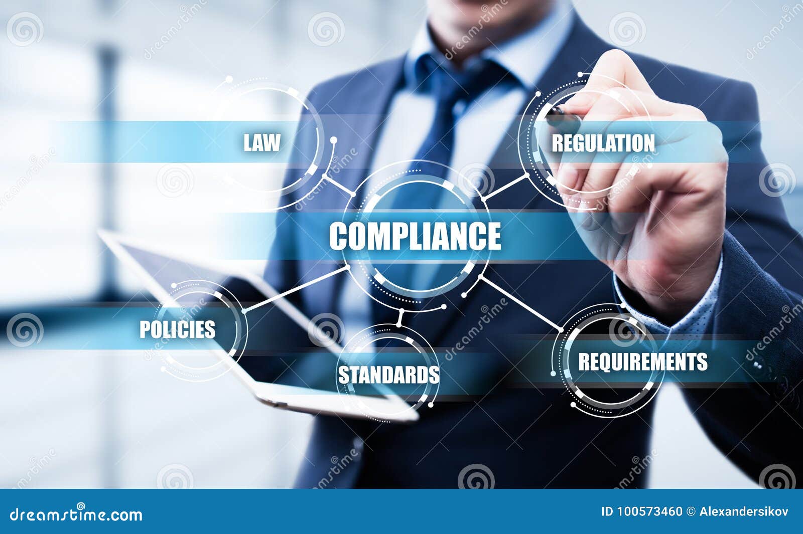 compliance rules law regulation policy business technology concept