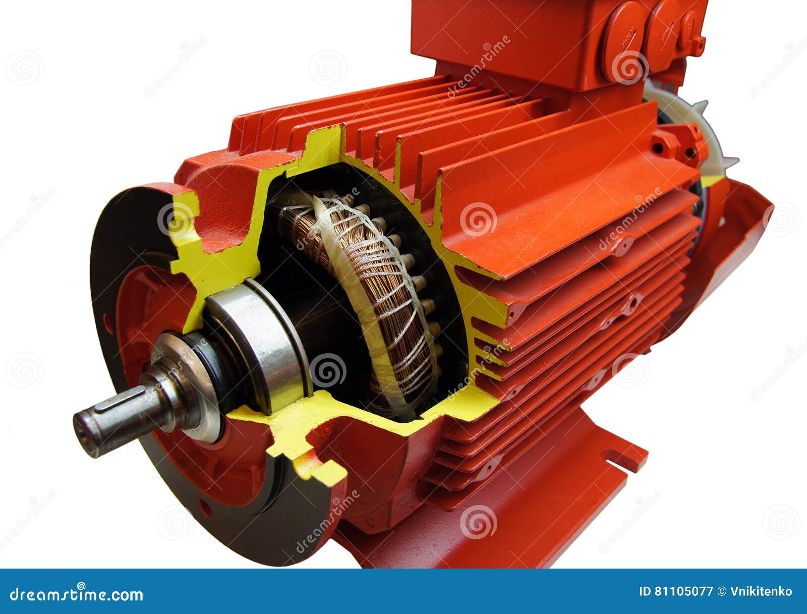 Component Parts of Electric Motor Stock Image - Image of construction