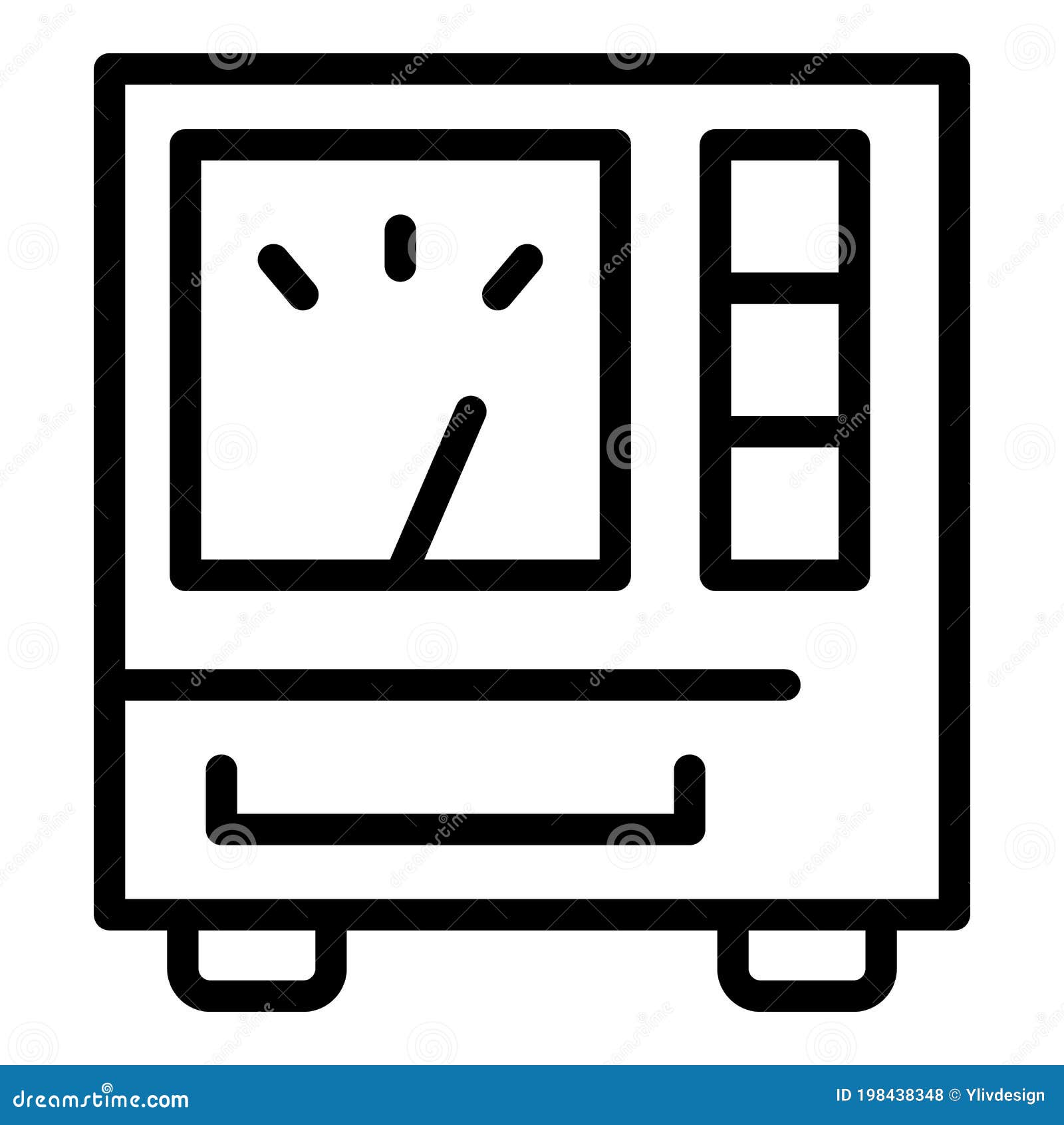 Component Voltage Regulator Icon, Outline Style Stock Vector