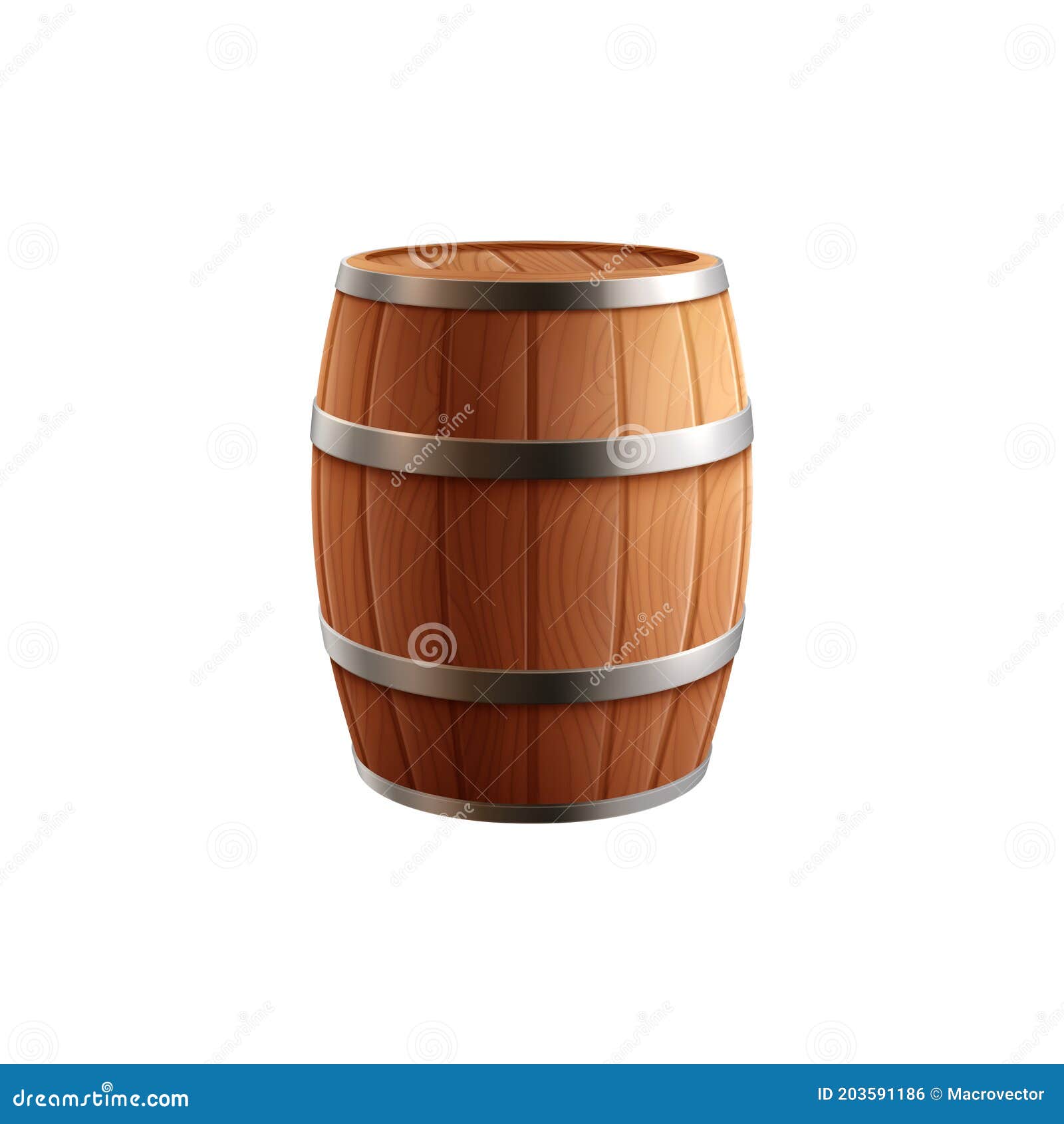 Barril de madera aislado stock de ilustración. Ilustración de