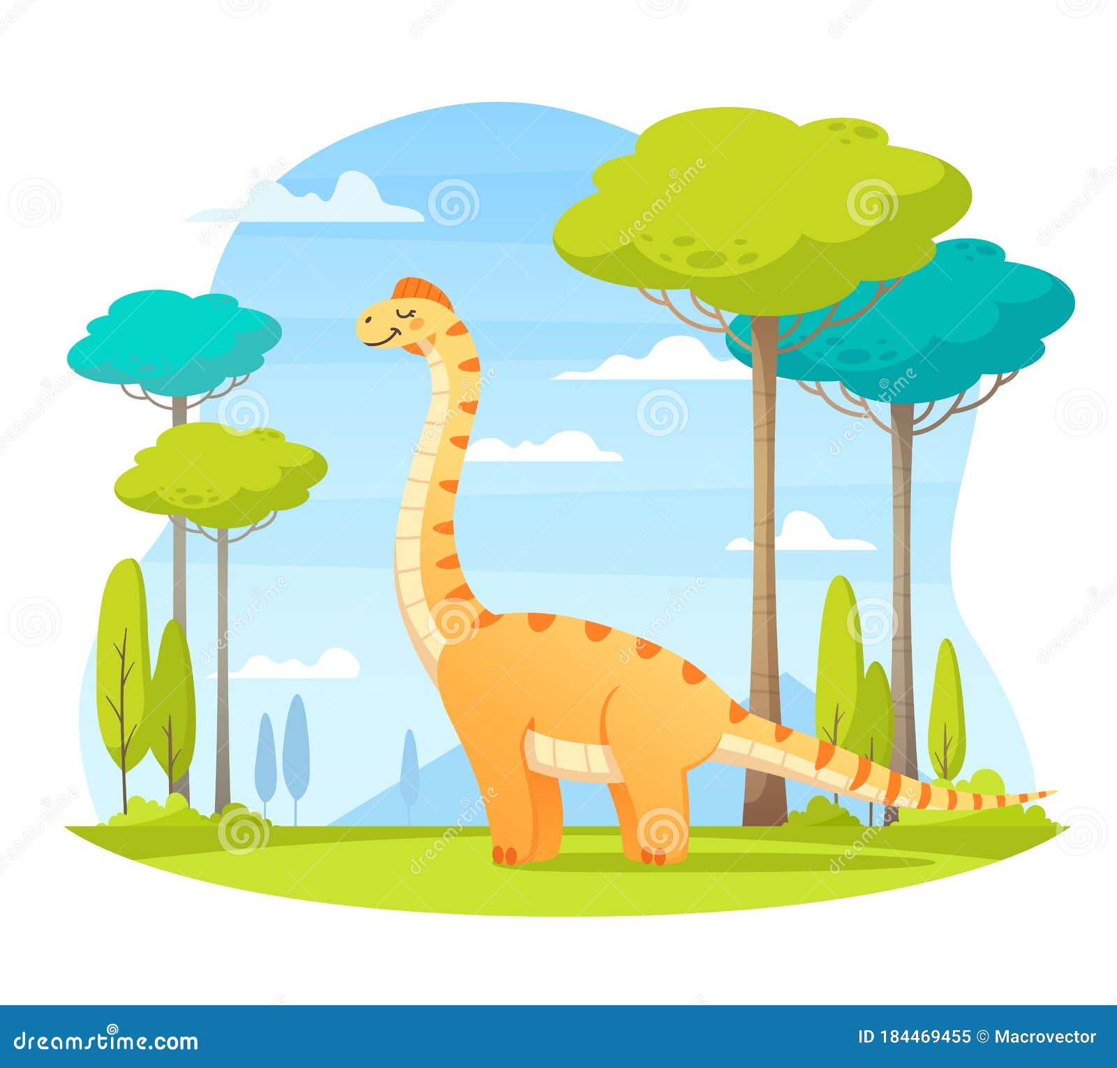 Composición De Dibujos Animados De Dinosaurios Ilustración del Vector -  Ilustración de dinosaurio, colorido: 184469455