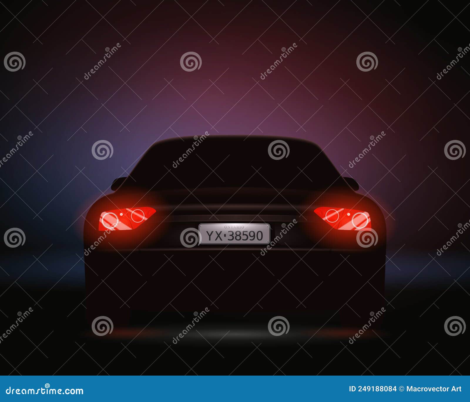 Composición De La Luz Trasera Del Coche Ilustración del Vector -  Ilustración de moderno, realista: 249188084