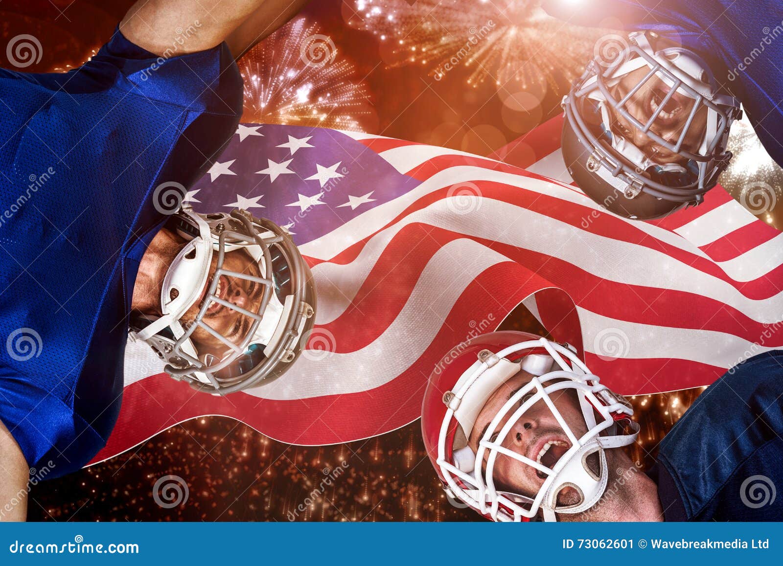 Composite Image Of American Football Huddle Stock Image Image of