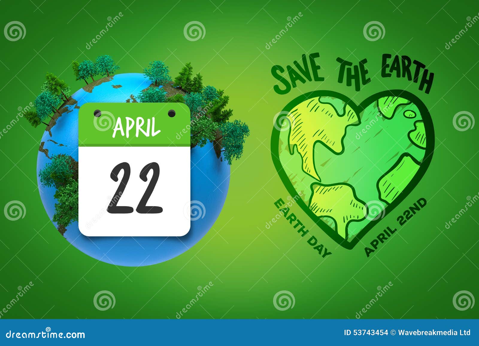 Composite Image of April 22nd Stock Illustration Illustration of