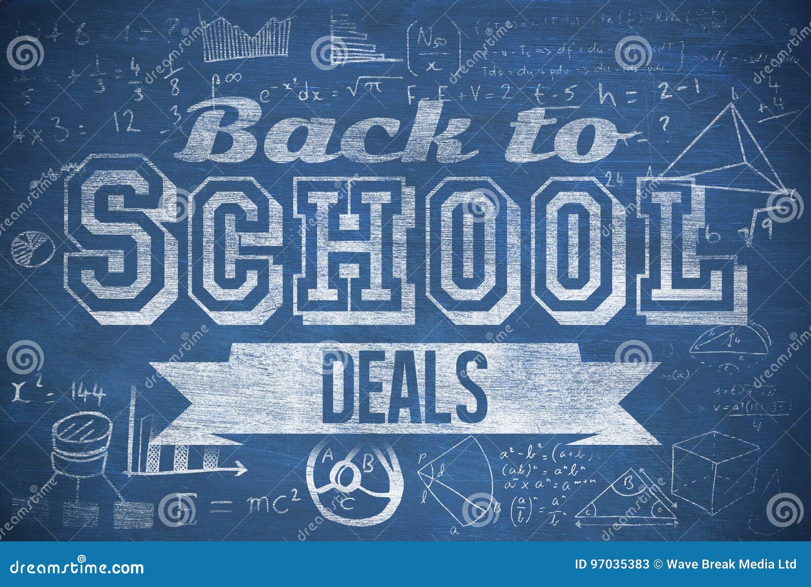 Composite Image of Back To School Deals Message Stock Illustration