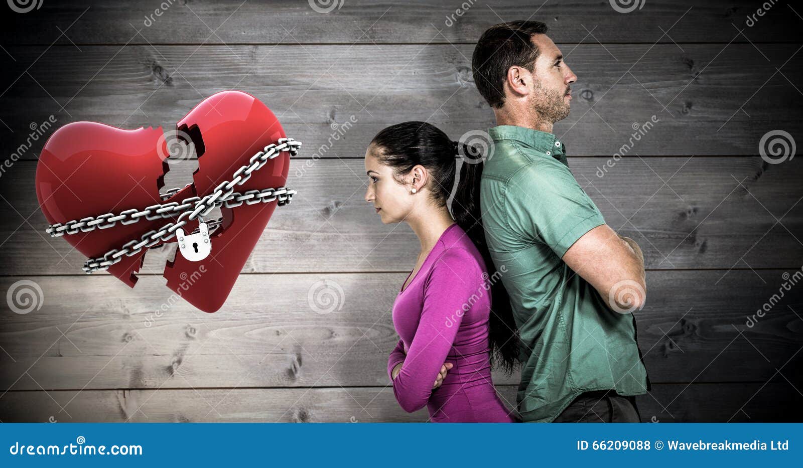 Broken Heart Key Holder Stock Photo, Picture and Royalty Free