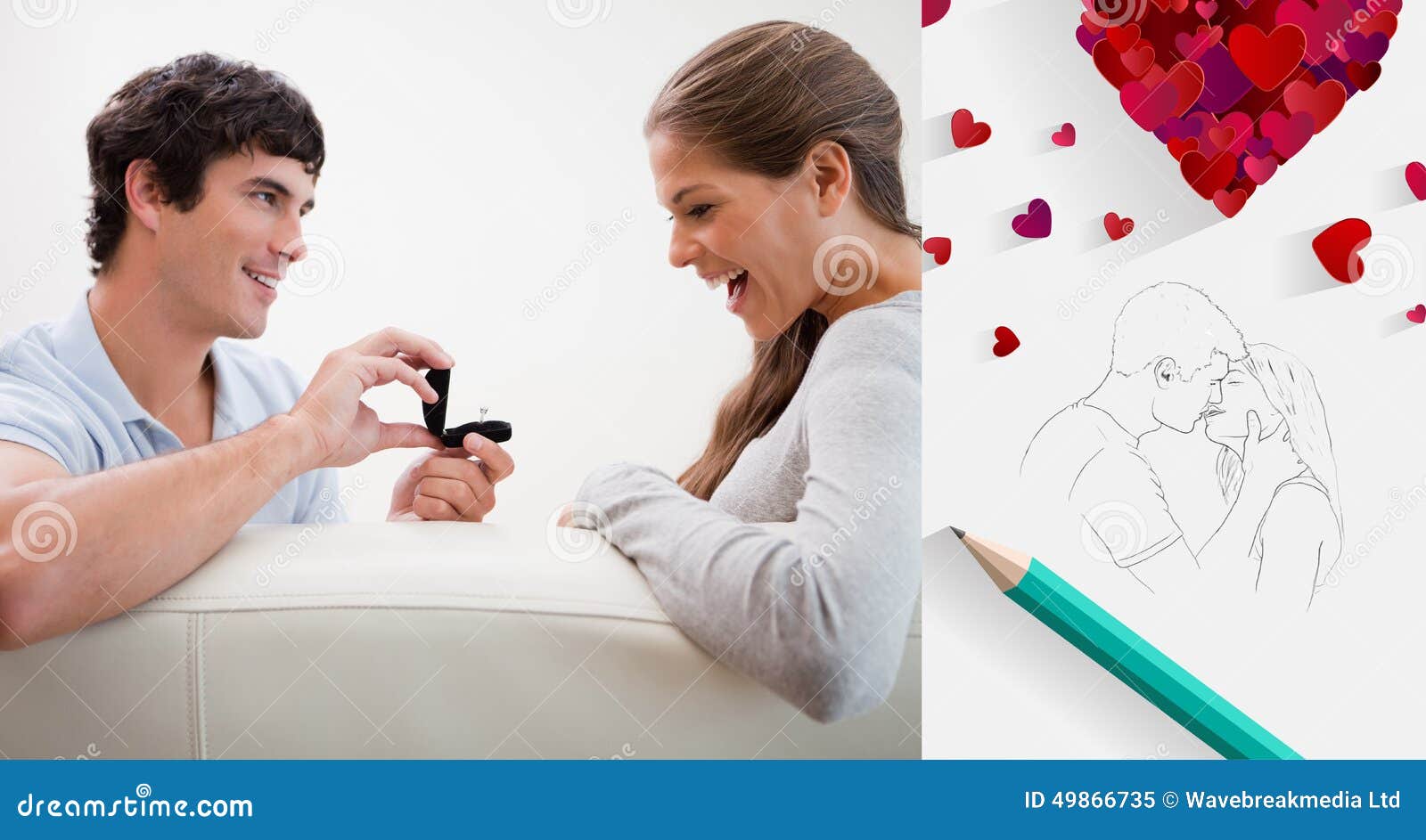 Couple Propose Vector Art Icons and Graphics for Free Download