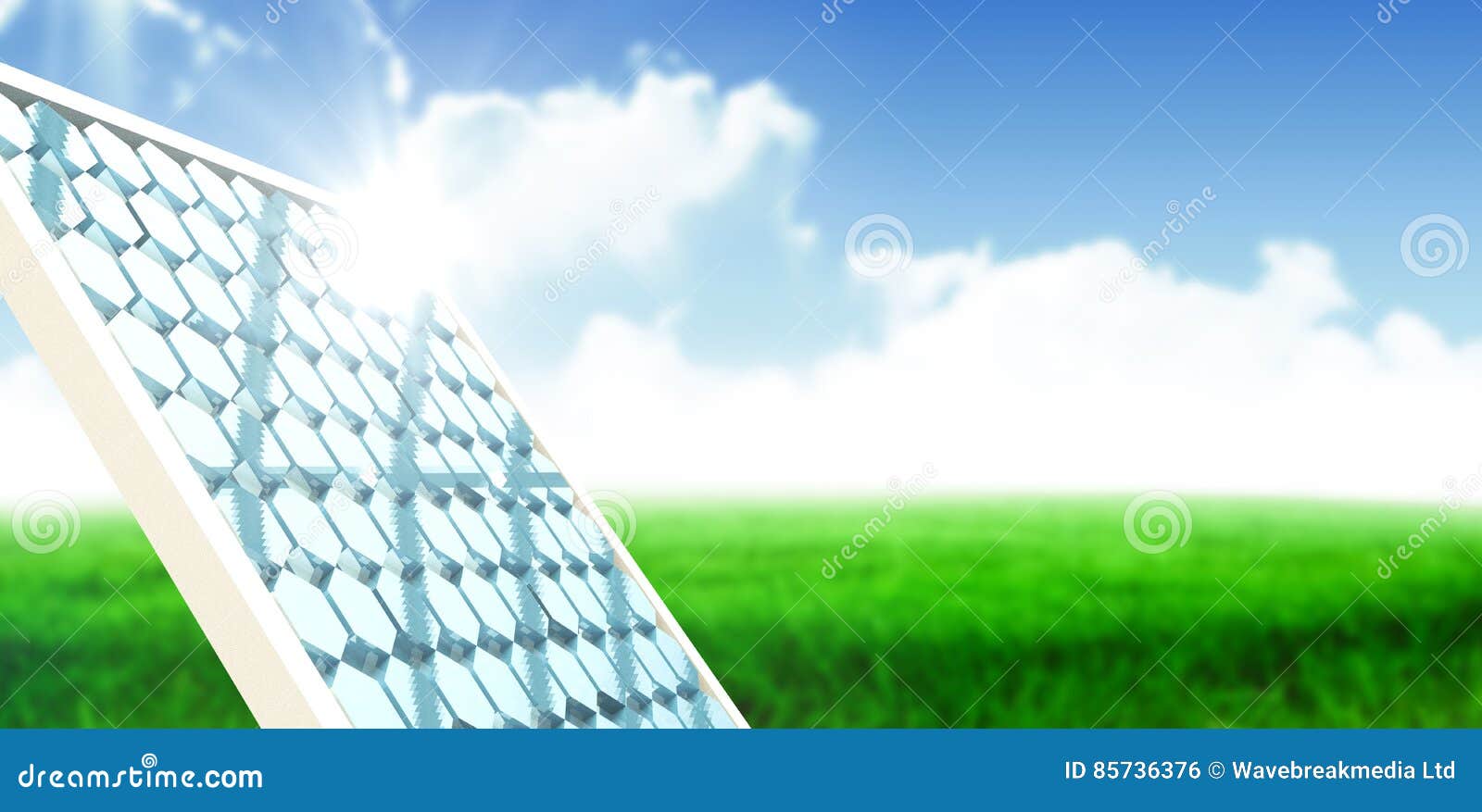 Composite Image of Digitally Generated Image of Solar Panel with