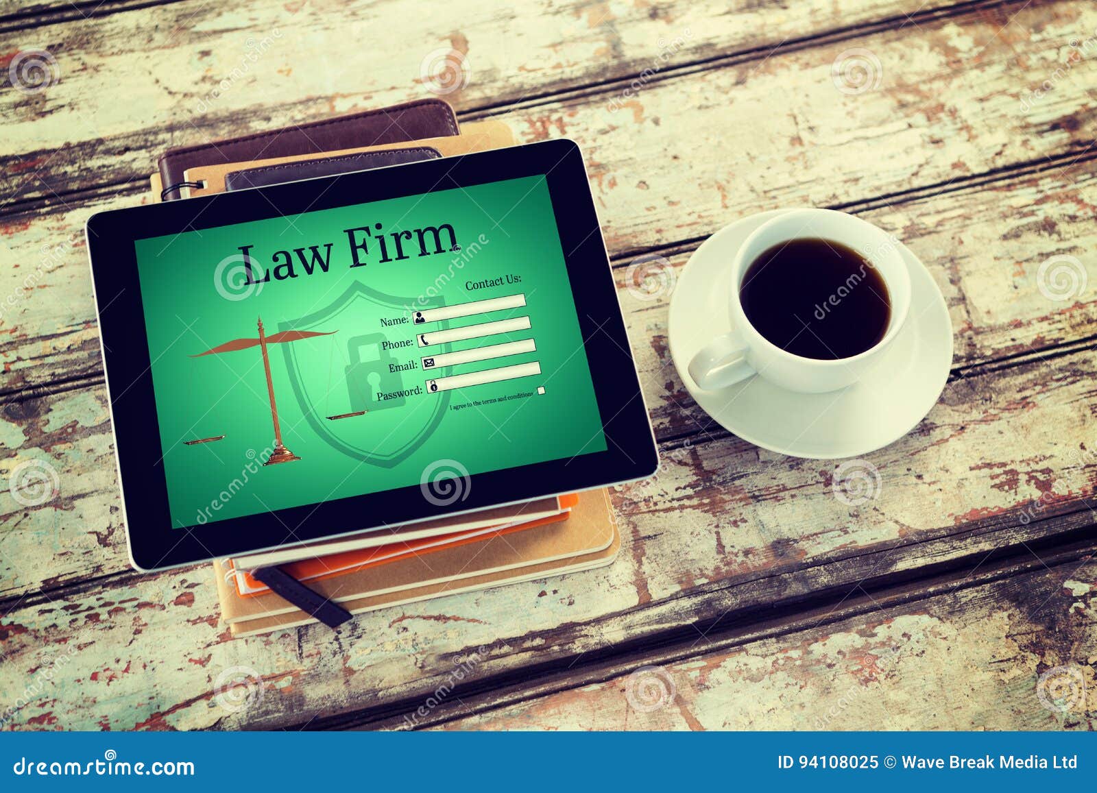 Composite Image of Graphic Interface of Lawyer Contact Form Stock Image Image of overhead