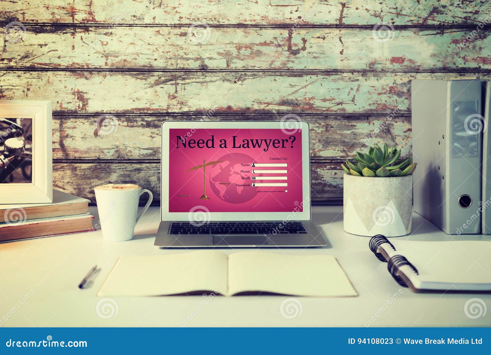 Composite Image of Graphic Interface of Lawyer Contact Form Stock Image Image of document