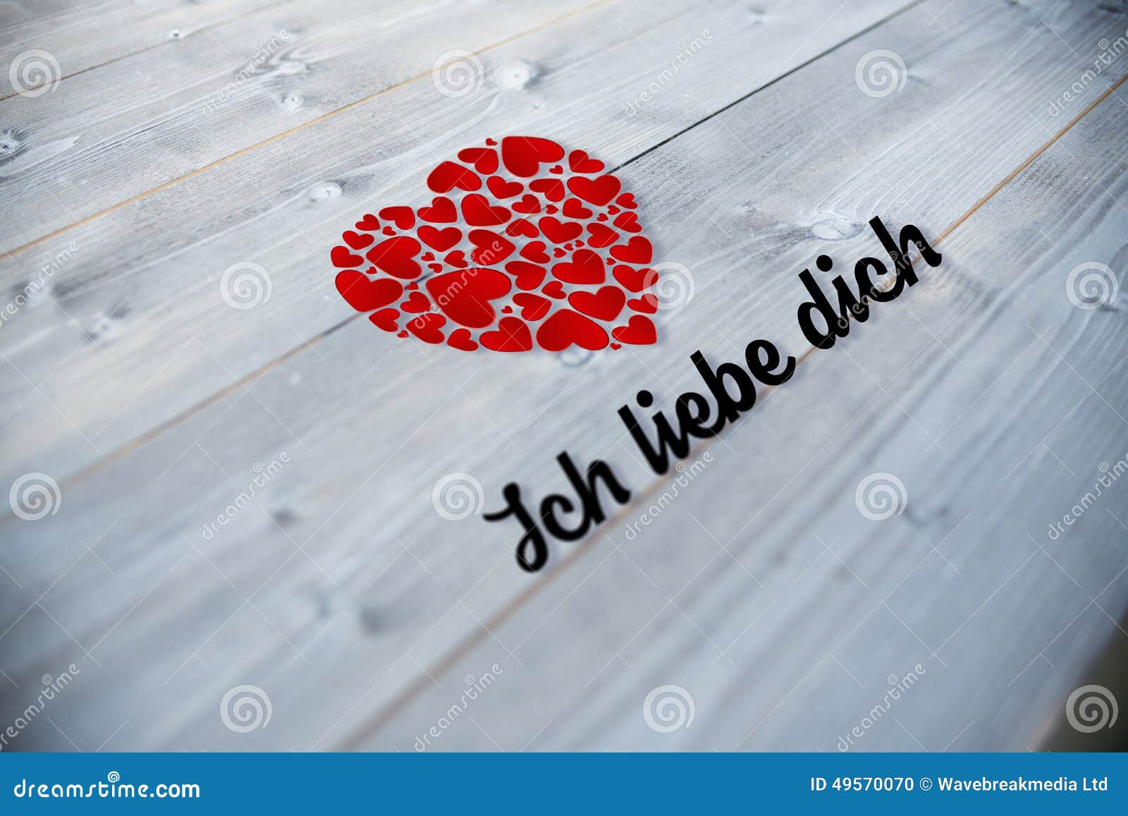 Composite Image Of Ich Liebe Dich Stock Illustration ...
