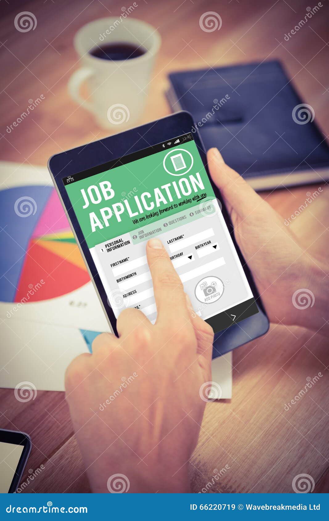 Composite Image of Job Application on Smartphone Stock Image Image of