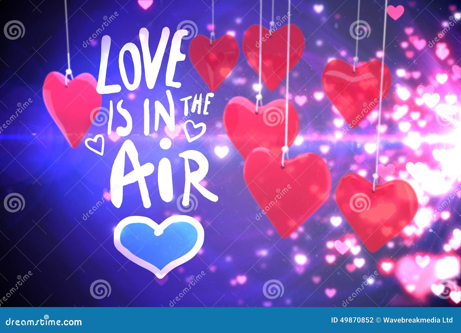 Composite Image of Love is in the Air Stock Illustration Illustration